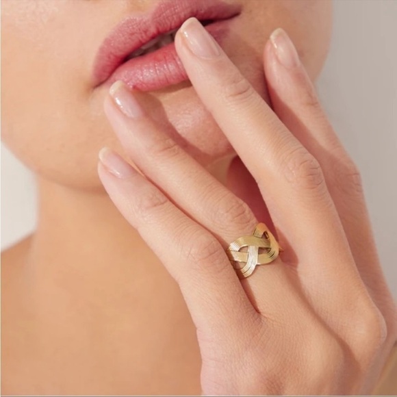 New Gold Weave Adjustable Ring - Picture 7 of 11